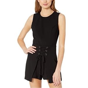NEW BCBGeneration Black Lace-Up Romper